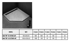 Поддон для душа WeltWasser TRP STONE-WT 90x90, 10000004363