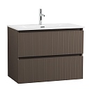 Тумба с раковиной BelBagno Uno 80 см Бежевый матовый