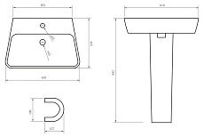 Пьедестал для раковины BelBagno Romina BB121P