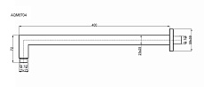 Кронштейн для душа AQUAme AQM8704MB черный матовый