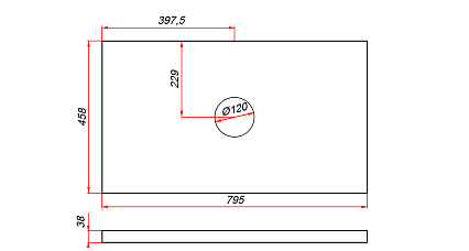Тумба со столешницей ЗОВ Дион 80 см