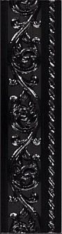 Бордюр Carmen Caprichosa Moldura Yara Negro 4х15 см, MP000008837