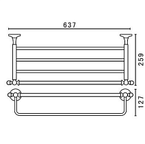 Полка для полотенец Art&Max Antic Crystal AM-2622SJ-Do золото