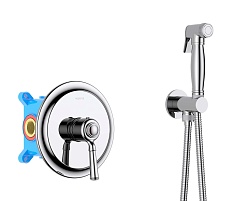 Смеситель Aquatek Классик AQ1519CR с гигиеническим душем, хром