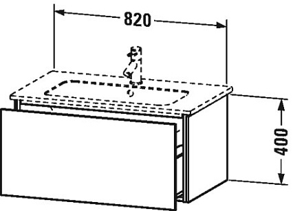 Мебель для ванной Duravit L-Cube 83 1 ящик белый