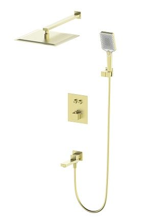 Душевой набор Wonzon&Woghand WW-88929003-BG термостат, брашированное золото