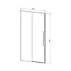 Душевая дверь Vincea Слим-Н (Slim-N) VDS-4SN130CLBN 130x195 брашированный никель, прозрачная