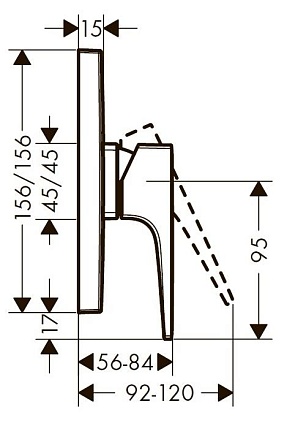 Смеситель для душа Hansgrohe Metropol 32565000