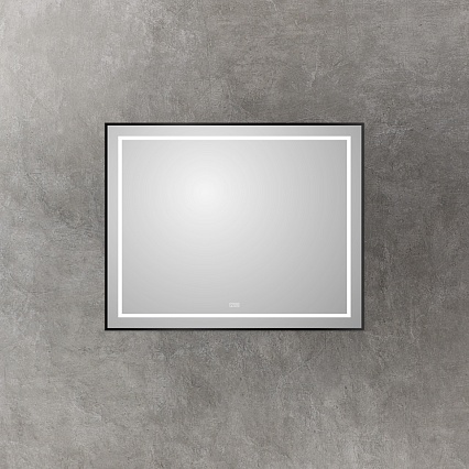 Зеркало BelBagno SPC-KRAFT-1000-800-LED-TCH-WARM-NERO 100x80 см антипар, черный