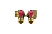 Коллектор Aquasfera латунь, шаровой кран, красный, 3/4", 4 выхода, 1/2", 35 мм 9026-03 027-8995