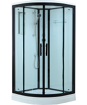 Душевая кабина Timo Standart T-6609 Black 90x90, четверть круга, черный