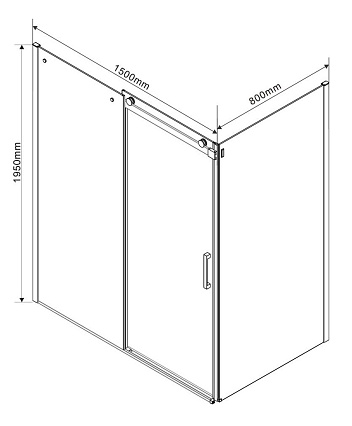 Душевой уголок Vincea Como VSR-1C8015CL 150x80 хром, прозрачный