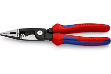Электромонтажные клещи Knipex 6-в-1, 200 мм, чёрные, 2К ручки, KN-1382200SB