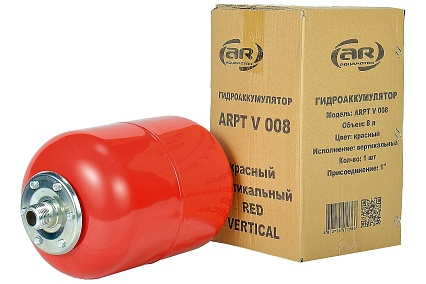 Гидроаккумулятор стальной, красный AquamotoR ARPT V 008 AR201010