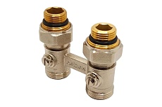 Н-образный клапан Heizen без байпаса, + adapter ek 3/4&quot; x1/2&quot;, прямой, комплект 500845B