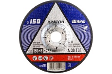 Круг шлифовальный по металлу A30TBF 150х6.0х22.2 мм Кратон  1 07 04 003