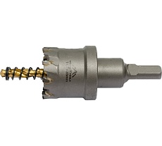 Коронка по металлу твердосплавная с центрирующим сверлом 35 мм Vertextools 1819-35
