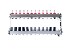 Коллекторная группа PROFACTOR нержавеющая сталь, с расходомерами руч/воздухотвод 1х12 вых 3/4 ЕК PF MB 806.12