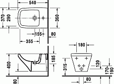 Подвесное биде Duravit DuraStyle 2282150000