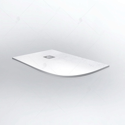 Поддон для душа RGW Stone Tray ST/AL-0128W 80x120 белый, ассиметричный, левый