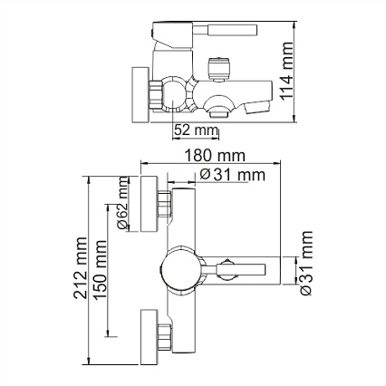 Смеситель для ванны WasserKRAFT Main 4101