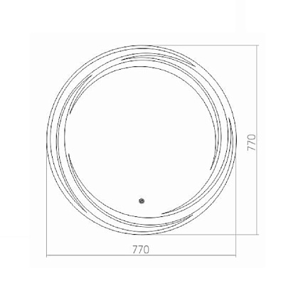 Зеркало Azario Милуз 77x77 см ФР-00000937 с подсветкой
