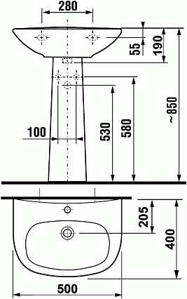 Раковина Jika Zeta 50