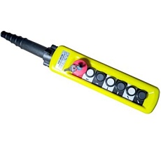 Пульт ООО КРАНЭЛЕКТРО &quot; ХАС-А6813К, 6 кнопок, 1 скорость, авар. стоп, ключ 00-00014594