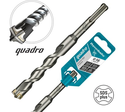Бур Quadro 16х160 мм, SDS-plus, 4 грани RENNBOHR 511616