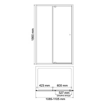 Душевая дверь WasserKRAFT Aula 11P13 110x200 хром
