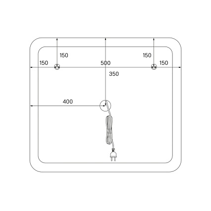 Зеркало Iddis Esper 80x70 см с подсветкой ESP8000i98