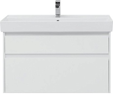 Мебель для ванной Aquanet Nova Lite 100 см, 2 ящика белый глянец