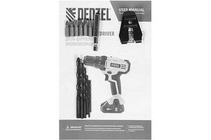 Аккумуляторная дрель-шуруповерт Denzel CDL-IB-18-02 26113, Li-Ion