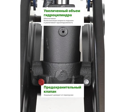 Домкрат подкатной гидравлический Rockforce 2.5т h min 135мм, h max 395мм RF-TR20005DS(59101)