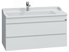 Тумба с раковиной Санта Марс 100 см подвесная с ящиками, белый