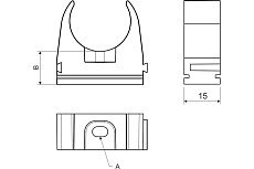Клипса KOPOS PVC, комплект 10 шт. 5332_KB
