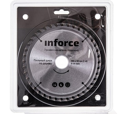 Диск пильный по дереву (190х30 мм; 40Z) Inforce 11-01-605