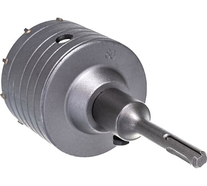 Коронка в сборе по бетону (80 мм; М22) Vertextools 222-0080