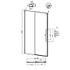 Душевая дверь Grossman Galaxy 100x195 тонированное, черный матовый 100.K33.01.100.21.10