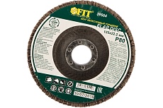 Диск наждачный лепестковый для УШМ (125х22,2 мм; Р80) FIT IT 39554