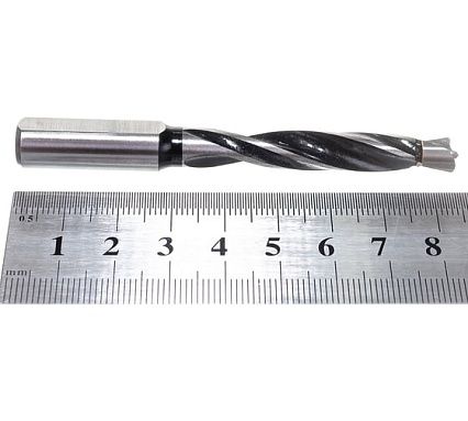 Сверло присадочное усиленное "глухое" (8x85 мм; S=10x27 мм; RH) ROTIS 412.0885R