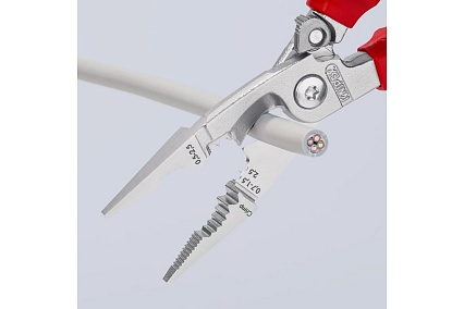 Электромонтажные клещи Knipex VDE, 6-в-1, зачистка: 0.75 - 1.5 + 2.5 мм, L-200 мм, KN-1396200SB