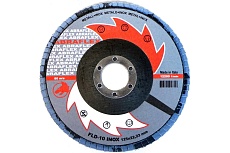 Круг лепестковый торцевой КЛТ2 125x22.23 мм, P120, по нержавеющей стали Abraflex FLD10INOX125P120