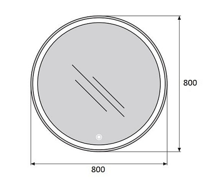 Зеркало BelBagno SPC-RNG-800-LED-TCH 80 см сенсорный выключатель