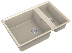 Кухонная мойка GranFest Level GF-LV-760K 76 см бежевый