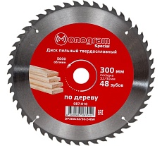 Диск пильный твердосплавный по ДСП Special (300х32/30 мм; 48 зубов) MONOGRAM 087-010