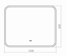 Зеркало Silver Mirrors Stiv 100 см с подсветкой, подогревом