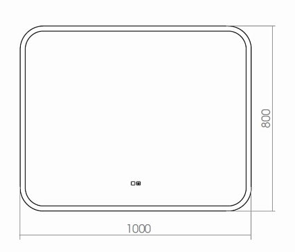 Зеркало Silver Mirrors Stiv 100 см с подсветкой, подогревом