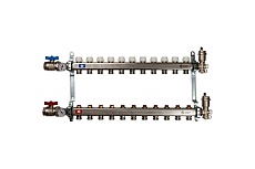 Коллектор из нержавеющей стали в сборе без расходомеров STOUT 11 выходов SMS 0912 000011