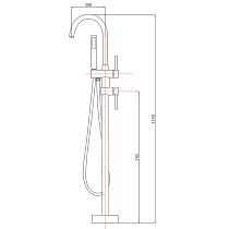 Напольный смеситель Timo Saona 2300/00Y-CR с душем, хром